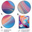 «Transitional Pink and Blue Shapes II», art mural abstrait sur toile en métal-1865293737