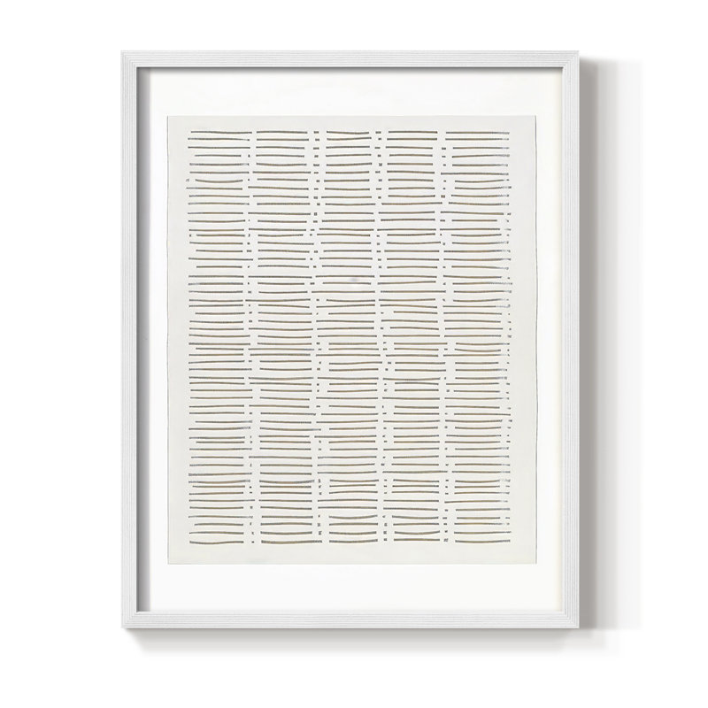«Abstract CCXLII», reproduction encadrée - prête à être accrochée, H 10 po x l 8 po, Blanc