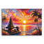 «Bali Ocean Sunset» par Rey Klimt, art mural en verre acrylique-1415280937