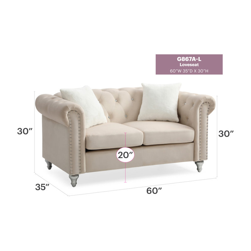 Causeuse Raisa, Beige