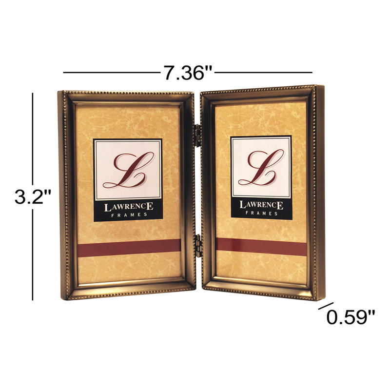 Weishaar Brass Metal Beaded Picture Frame