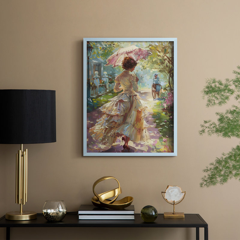 WOMEN Series DCCXIV Framed Print - Solid Wood, H 11 po x l 9 po, Bleu