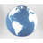 Earth-Themed Blue Travel Map Placemat | Braided Polyester Decor