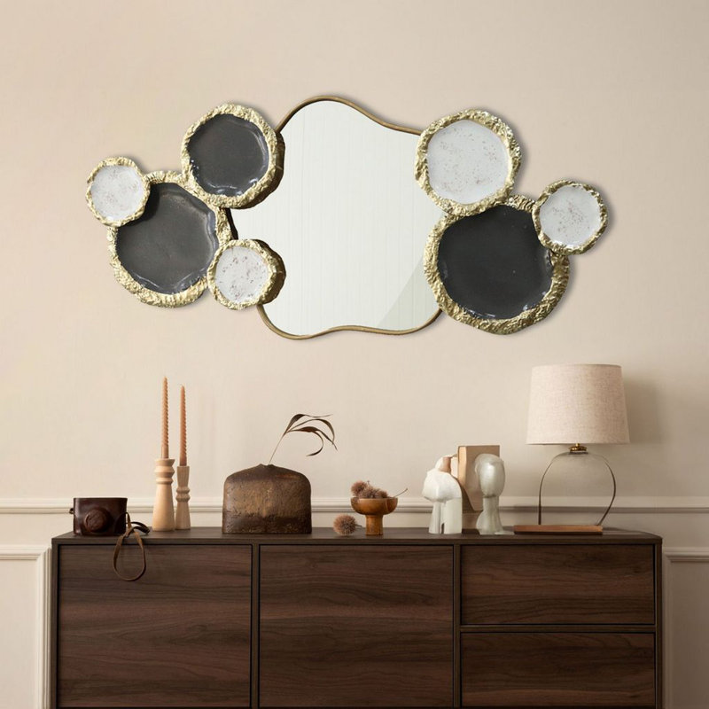 Textured Mirrored Wall Decor photo