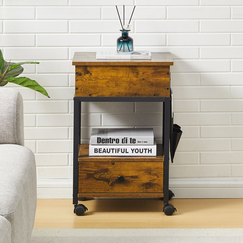 40cm W Manufactured Wood Bedside Table