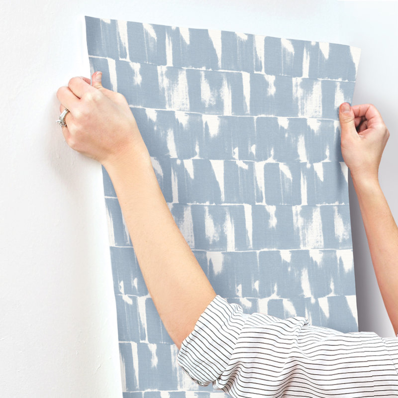 Bancroft Striped Wallpaper Roll, Blue