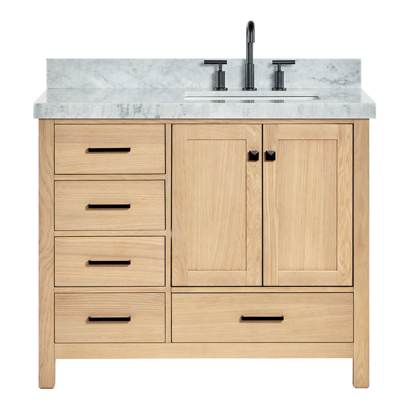 Meuble-lavabo simple 42 po avec comptoir Cambridge, Chêne