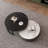 Modern Round Rockboard Coffee Table Set