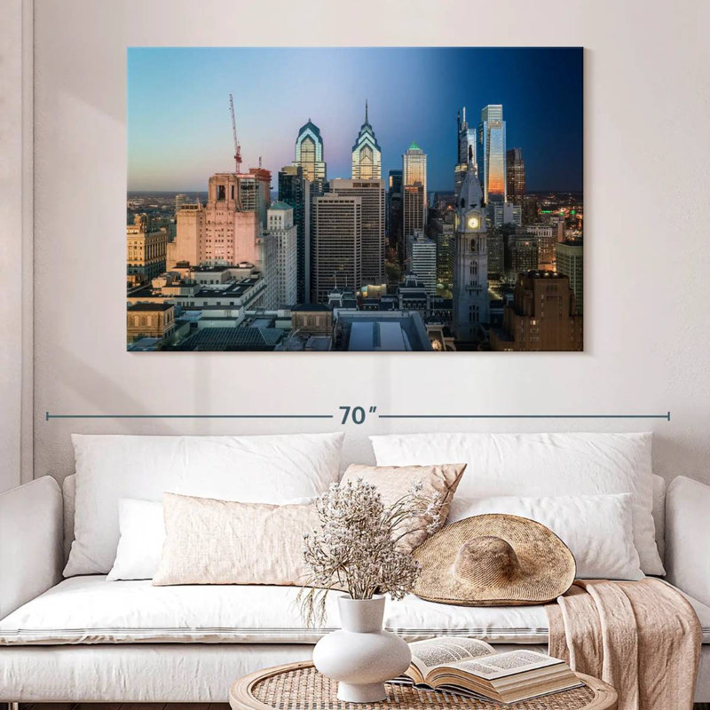 Ravi Philly Skyline, H 34 po x l 51 po