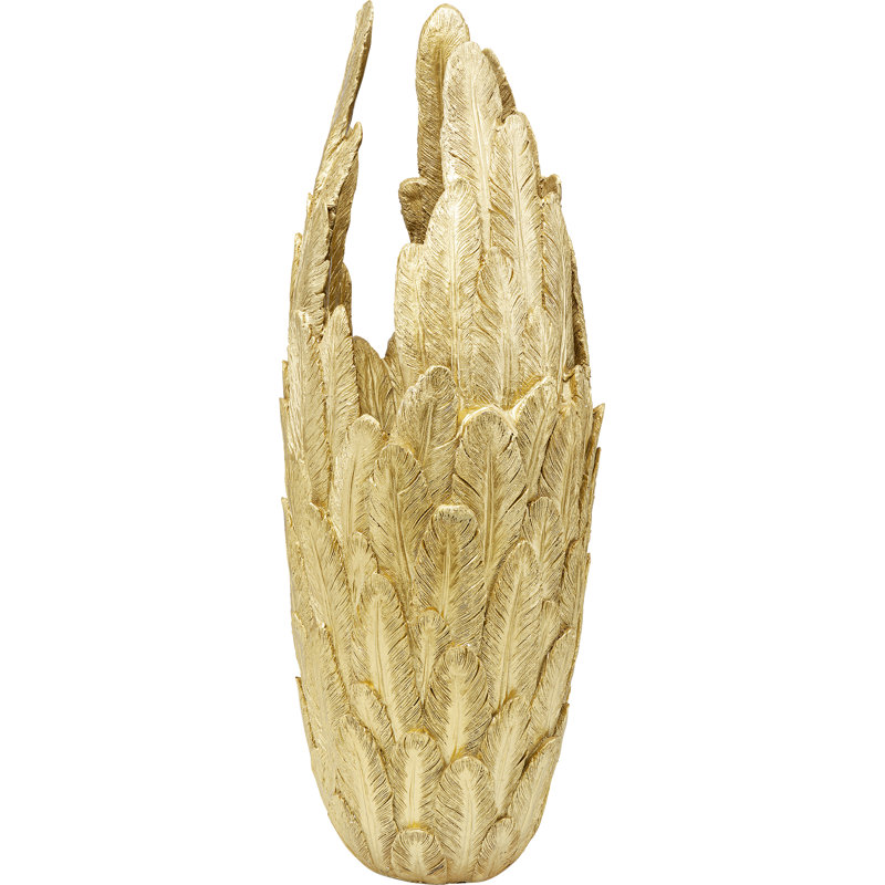 Vase Feathers Gold, 91.2cm H x 34.5cm W x 34.5cm D