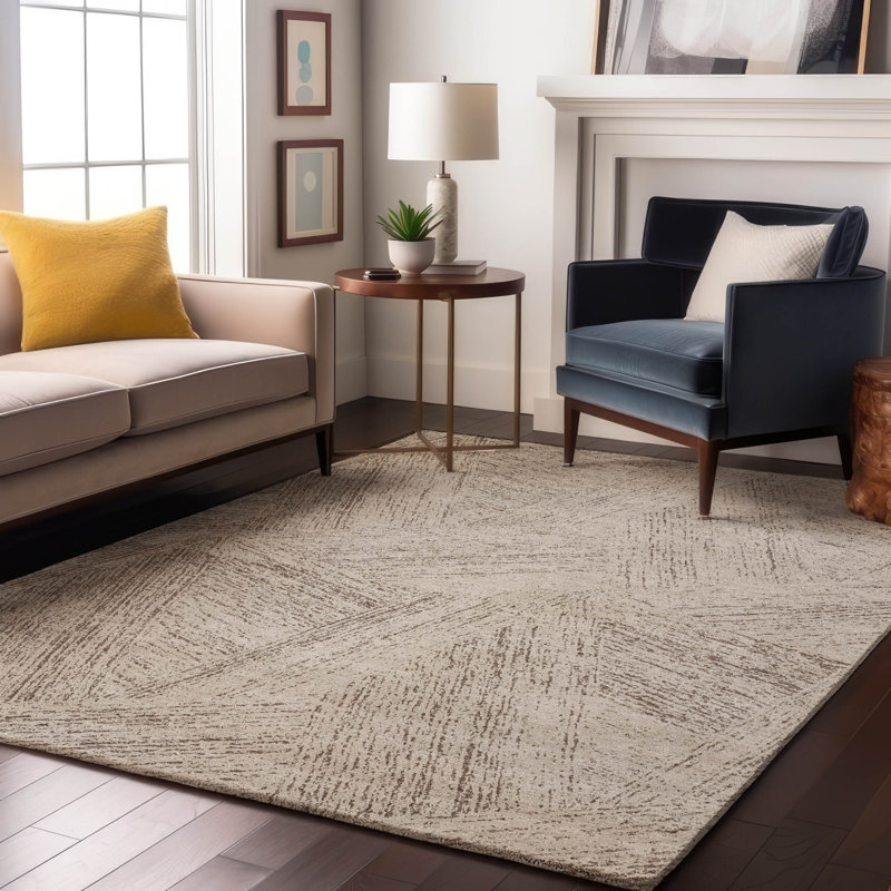 Premium Machine Washable Natoma AMF991 Lines Rug, Rectangle 10' x 14'