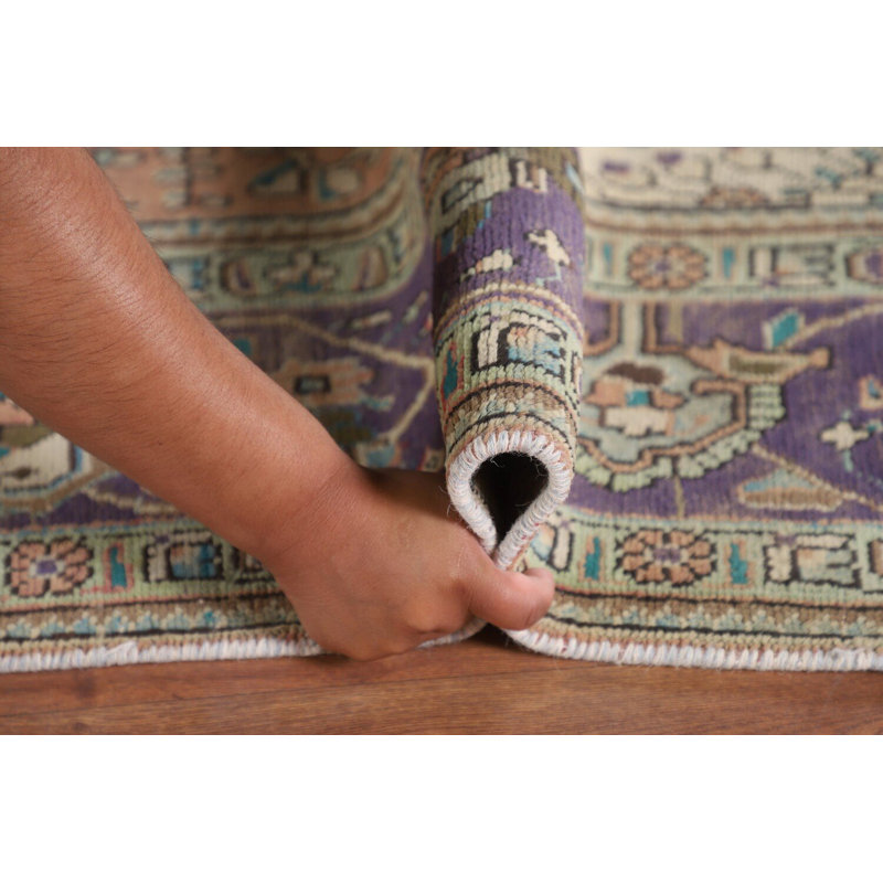 Tapis traditionnel rétro à motif floral 7 x 10