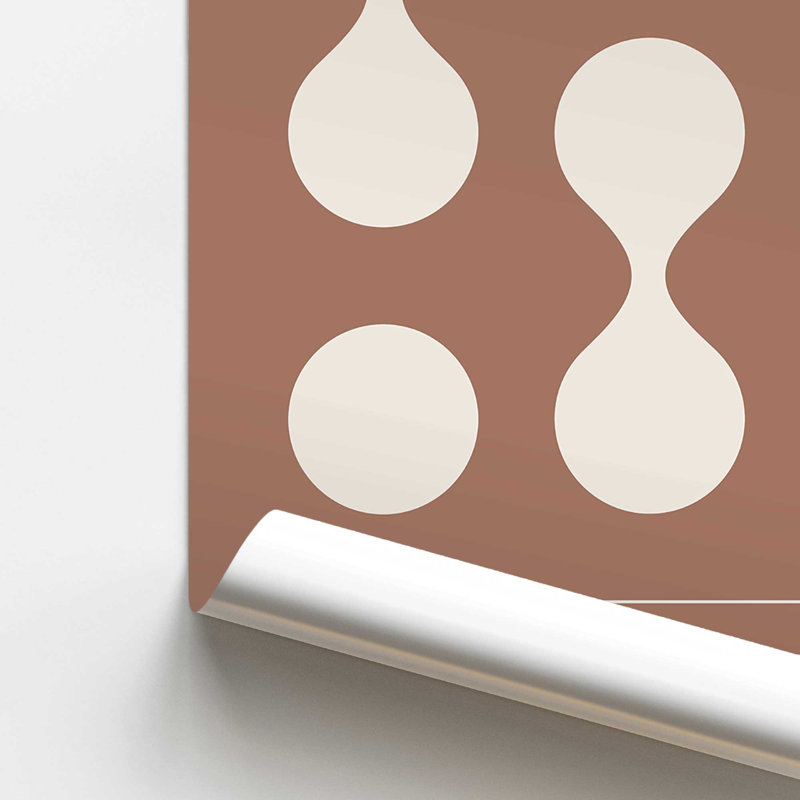 Imprimé brun Bauhaus Flow II, Ne s’applique pas, Impression sans cadre, H 36 po x l 24 po