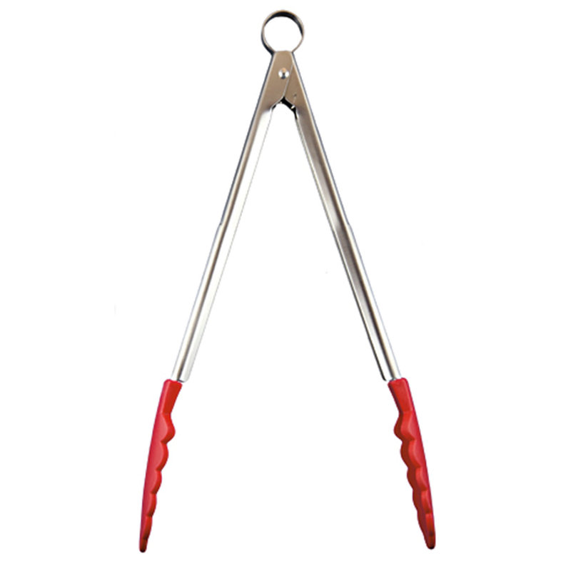 Silicone Locking Tongs, Red