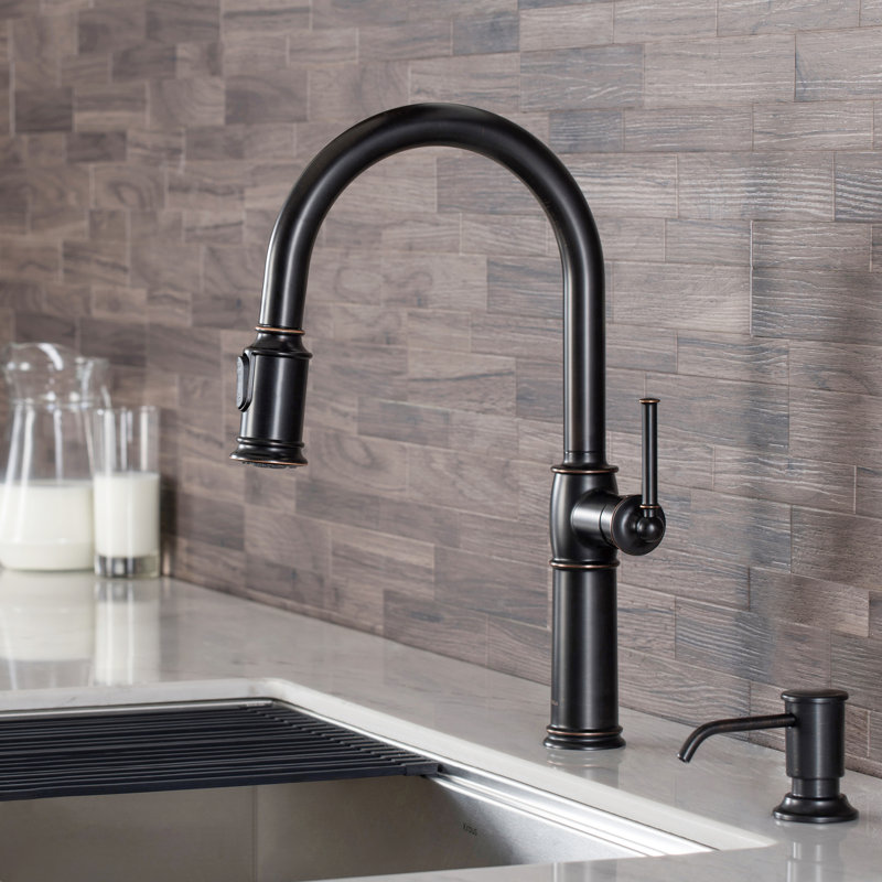 Sellette Pull Down Single Handle Kitchen Faucet, Oil Rubbed Bronze