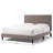 Elegant Gray Queen Platform Bed - Upholstered For A Classy Bedroom Decor Stylish In Minimize Noise With Straps Boucle Fabric Cover Essential