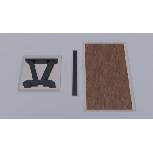 Collinston Piece Rubberwood Solid Wood Dining Set