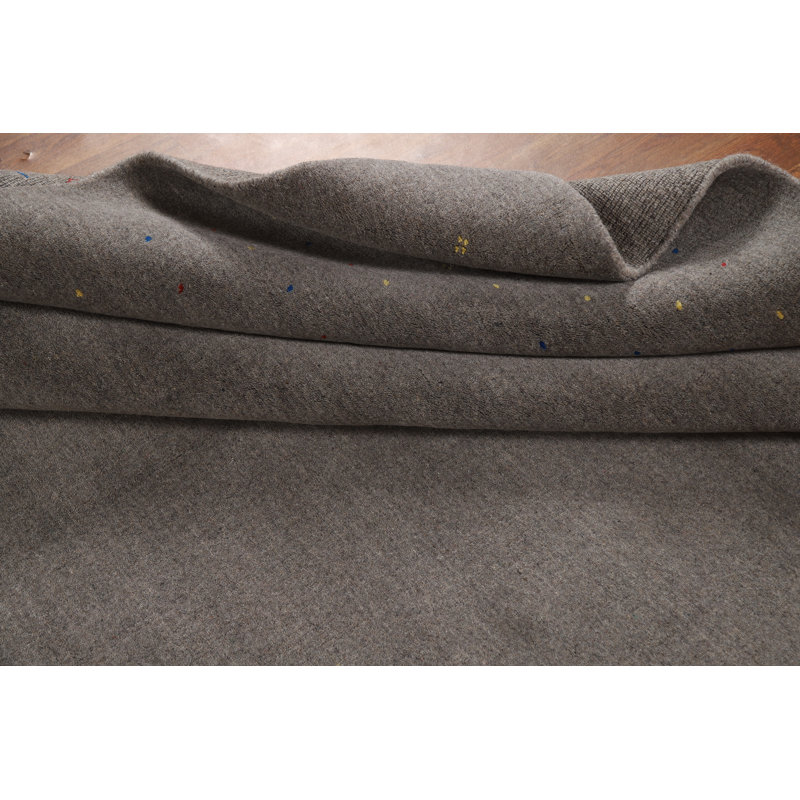 Tribal Gray Gabbeh Indian Area Rug