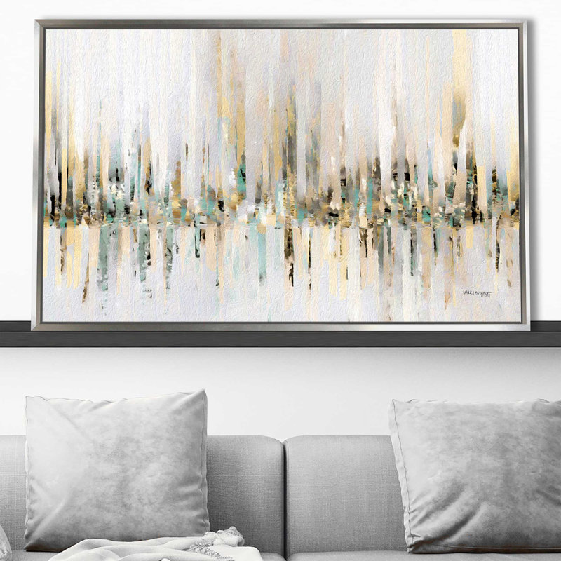 «Revelation 21: 2 the Holy City» par Mark Lawrence - impression, H 39,5 po x l 63,5 po, Cadre flottant argent, Argent argent