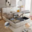 Beige Upholstered Bed-136085887