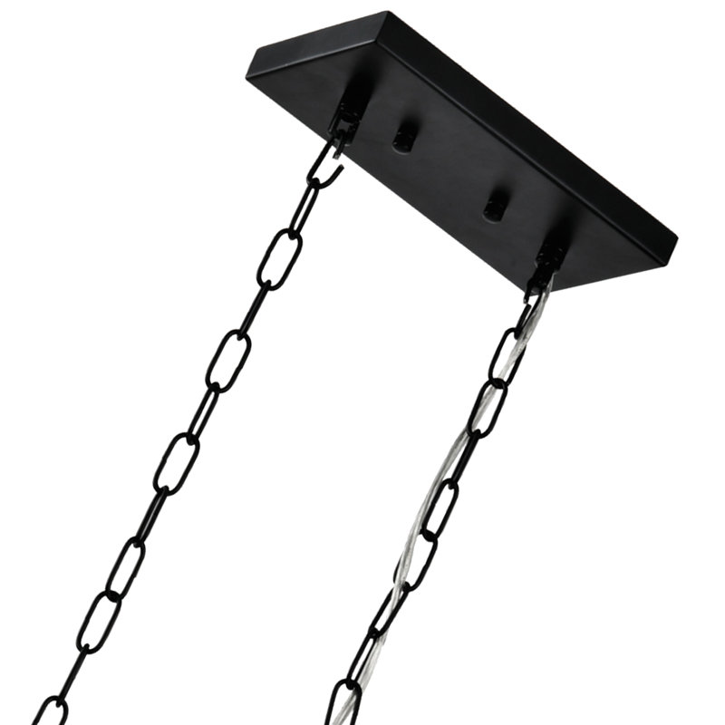 Luminaire suspendu noir / brun clair à 5 lumières l 33,1 po Empris
