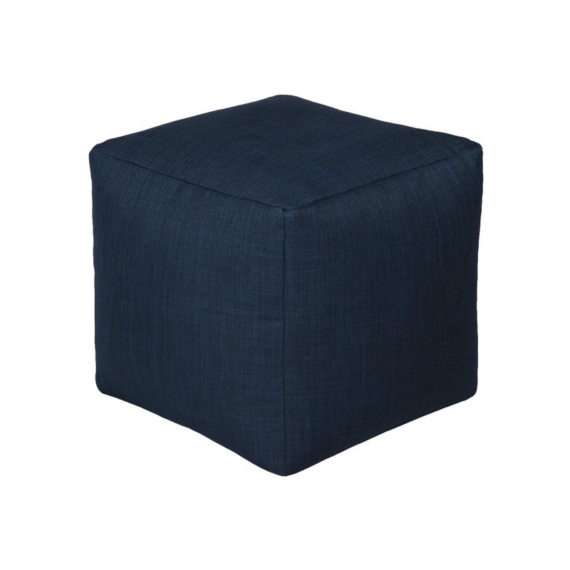 Repose-pieds carré Aveliss, Bleu marine