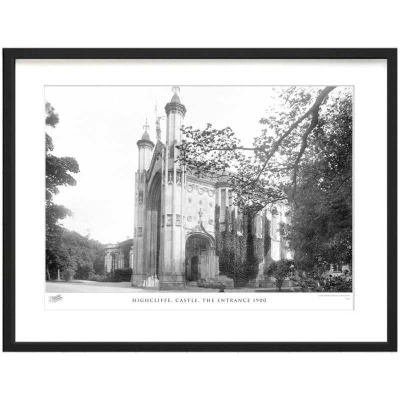 Highcliffe, Castle, The Entrance 1900 by Francis Frith - Single Picture Frame Print, 28cm H x 36cm W x 2.3cm D
