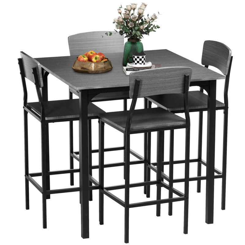 Ensemble repas à hauteur de comptoir pour 4 personnes