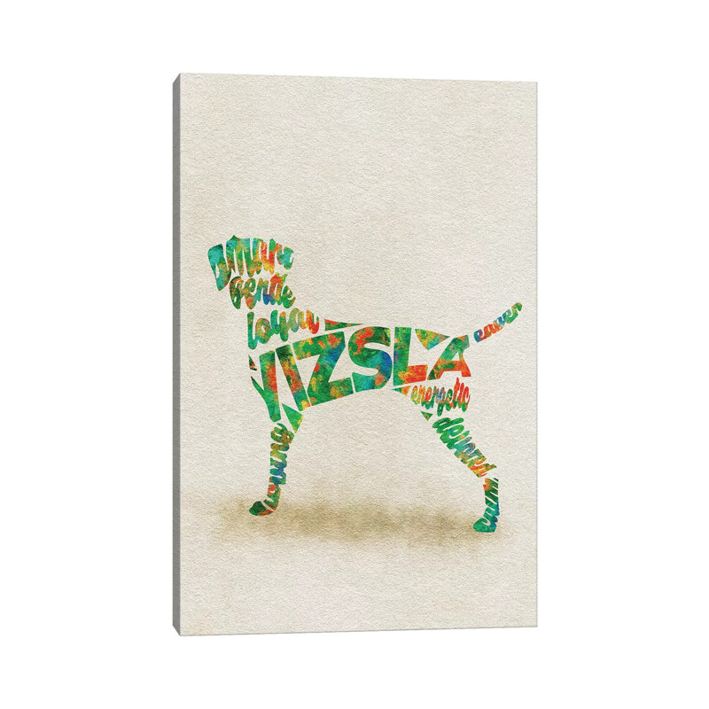 Vizsla by Ayse Deniz Akerman - Wrapped Canvas Print, 20.32 cm H x 30.48 cm W