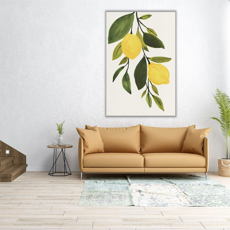 «Lemon Branch II», reproduction d'art sur toile, H 30 po x l 20 po