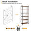 177.2cm H x 50.8cm W Steel Bookcase