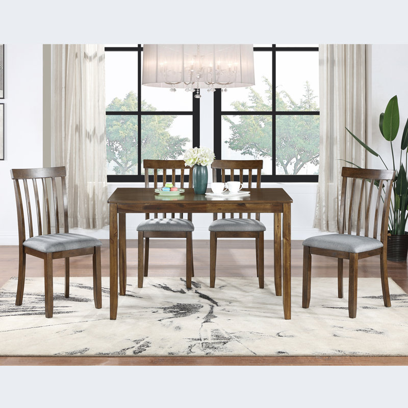 Wooden Dining Rectangular Table, Kitchen Table for Small Space, 4 Person Dining Table,  ONLY THE TABLE,, Walnut