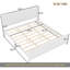 Très grand lit plateforme, lit plateforme en bois massif avec lattes de soutien et structure solide, aucun sommier nécessaire, blanc-804107842-804107855
