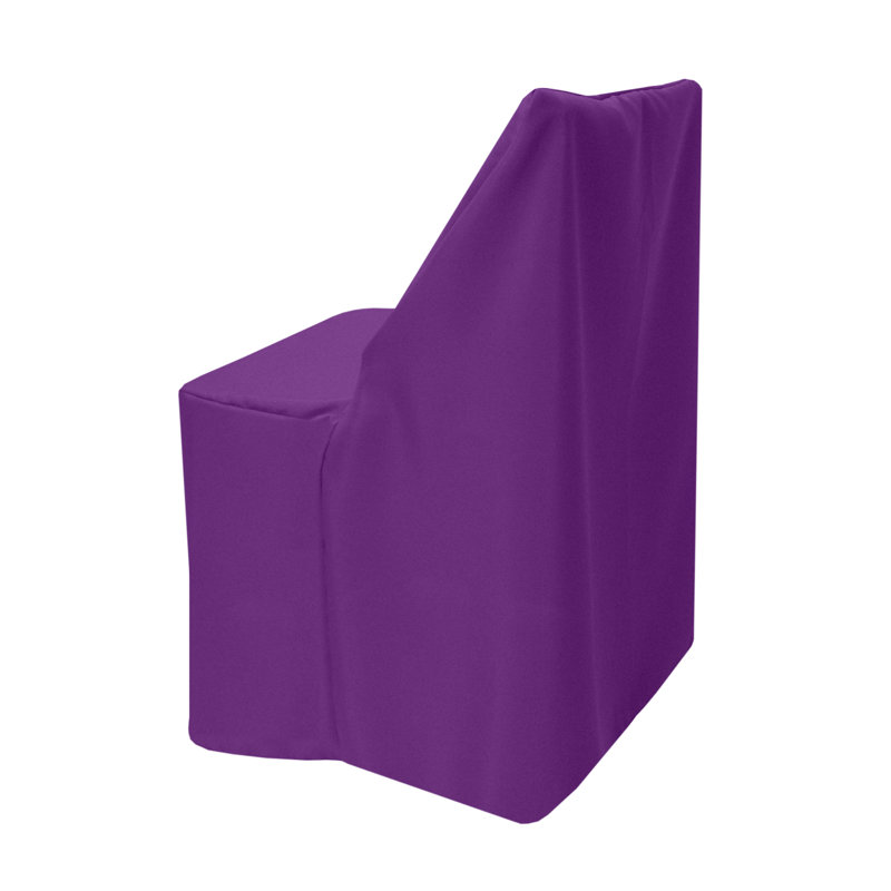 Box Cushion Dining Chair Slipcover, Plum
