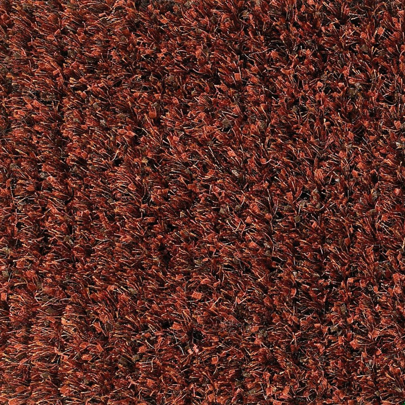 Tapis intérieur rouge à poils longs Authentic, Rectangle 7 pi 9 po x 10 pi 6 po, Rouge Brun; Orange Jaune