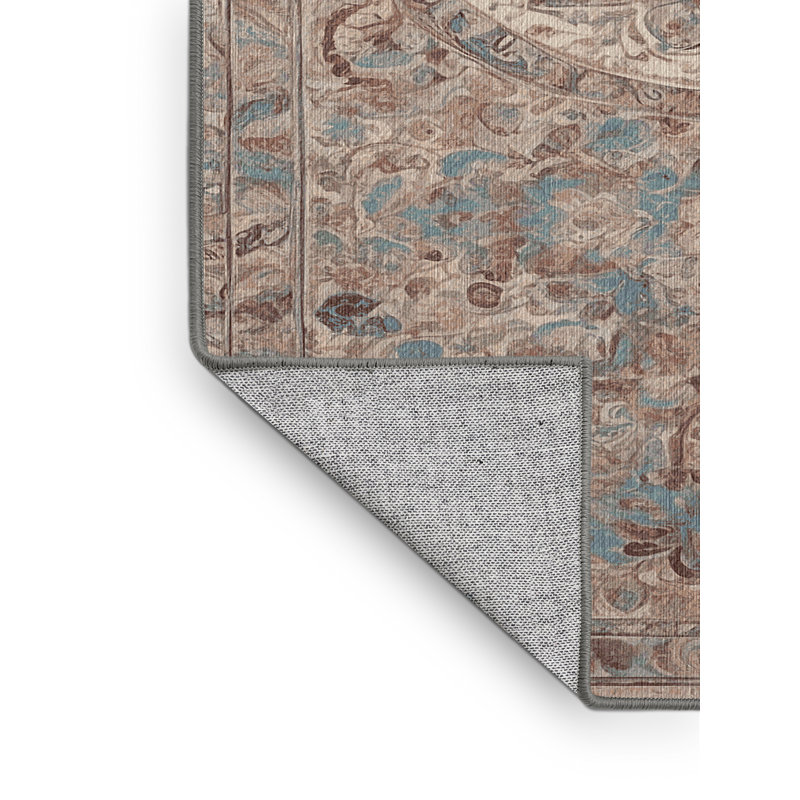 Tapis gris lavable à la machine GSIX03714, Rond 8 pi