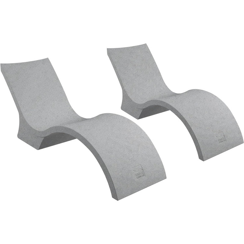 Chaise longue de piscine Ledge Lounger Signature, Gris