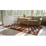 Tribal Geometric Antique Colorful Caucasian Soumak Saddle Rug