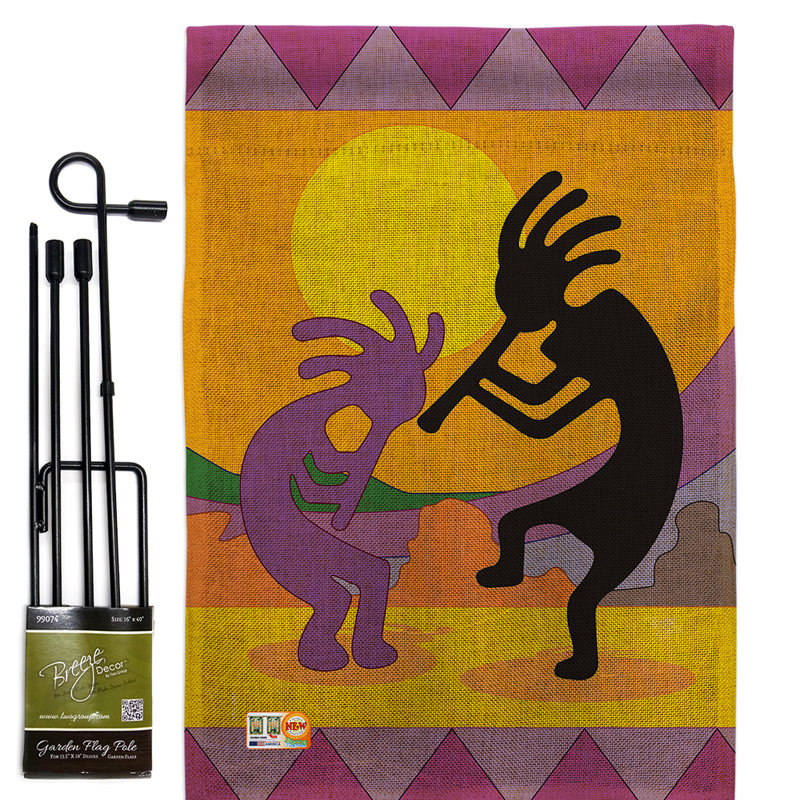 Double Sided 18.50'' H x 13'' W Polyester Flag Set
