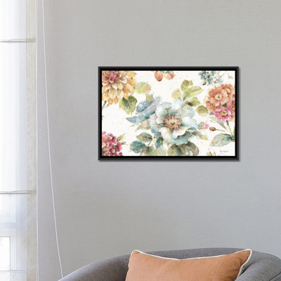 «Country Bloom I» par Lisa Audit - Estampe numérique sur toile tendue avec châssis