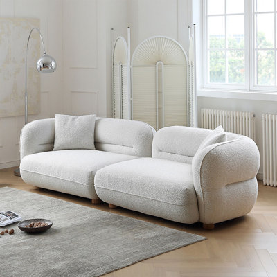 Coussin de canapé modulaire blanc à 3 couches