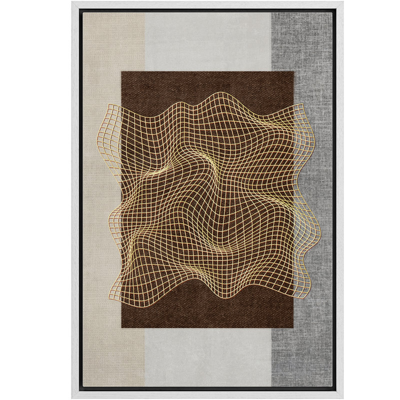 Reproduction d'art sur toile encadrée moderne et moderne, H 36 po x l 24 po, Blanc
