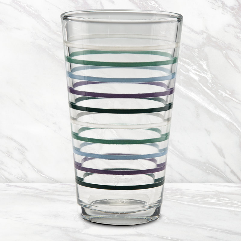 Ensemble de 4 verres refroidisseurs à fines rayures 16 onces Fiesta Lavender Bloom