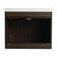 Meuble-lavabo de 24 po avec lavabo en résine, capacité de rangement accrue, armoire à eau de style moderne - extérieur-125885524