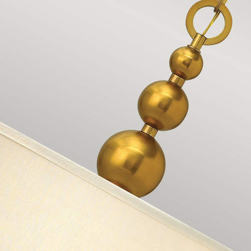Raven 3 - Light Polished Nickel Drum Pendant, Vintage Brass
