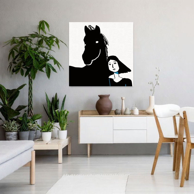 Art contemporain Art cheval contemporain, H 36 po x l 36 po