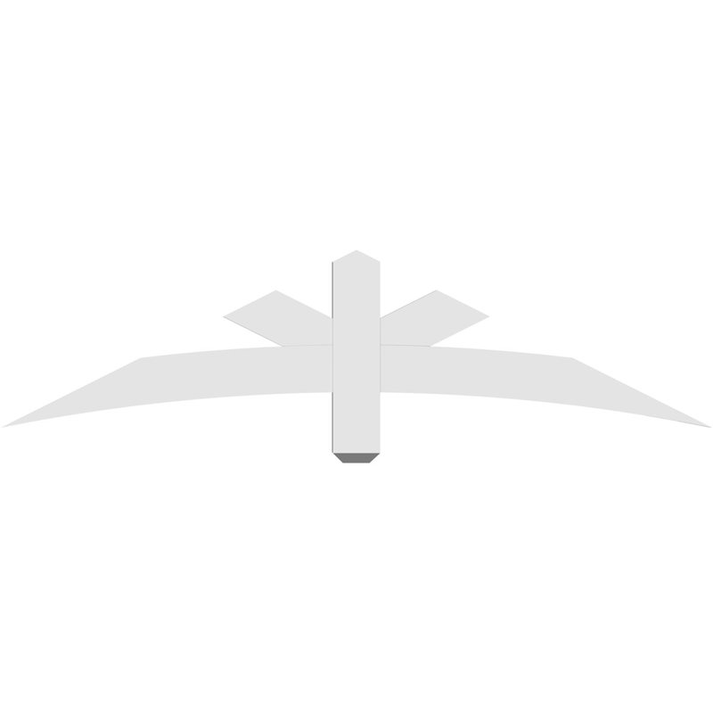 Support de pignon Alberta Alberta, H 15 po x l 60 po (pas: 6/12), P 2 po x F 4 po, PVC
