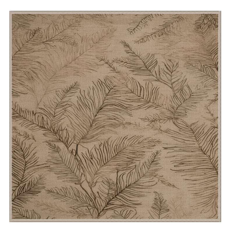 Machine Washable Nature Brown Area Rug, Square 3'