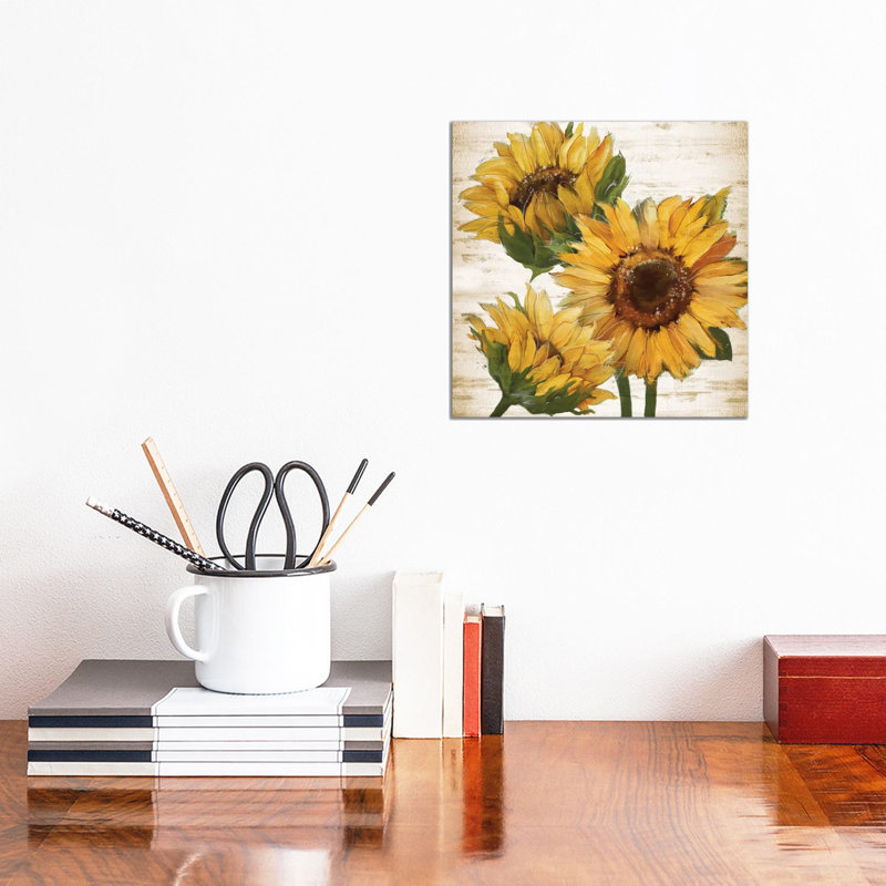 Sunflower Summer I by Conrad Knutsen - Wrapped Canvas Painting, 30.48 cm H x 30.48 cm W