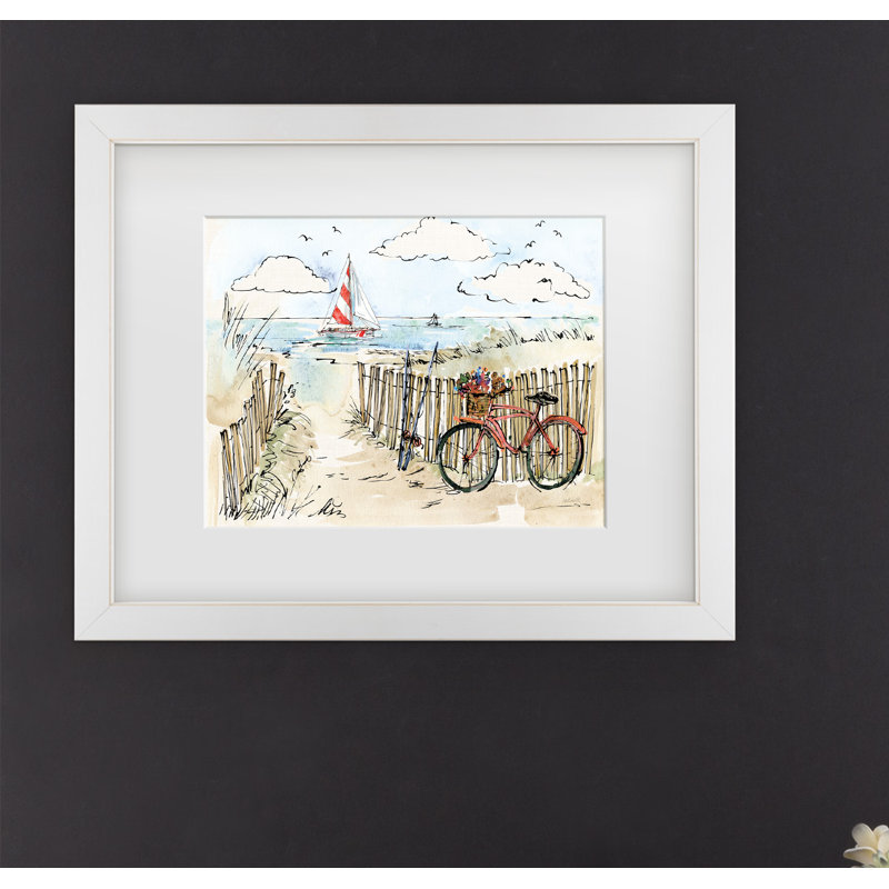 « côtier catch vi » par anne tavoletti-impression, H 11 po x l 14 po x P 2 po, Cadre blanc